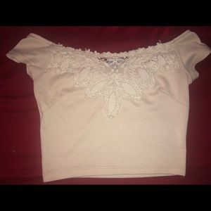 Off the shoulder crop